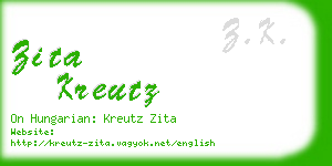 zita kreutz business card